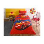 Die Grup Taç Disney Cars Race Track Standart Pamuk Nevresim Takımı, Kırmızı, Tek Kişilik - Renkli