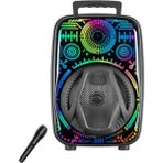 Die Grup Taşınabilir Bluetooth Speaker Mikrofonlu Rgb Işıklı Karaoke Ses Sistemi