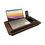 Die Grup Telefon ve Tablet Bölmeli Minderli Laptop Sehpası Notebook Bilgisayar Çalışma Masası, Antik Meşe - 1*1 - Renkli