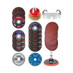 Die Grup Telvesse Spiral Avuç Içi Taşlama Makinesi Matkap Seti 115 mm 27 Parça – Kesme Taşı, Cırt Zımpara, Flap Disk, Çanak Tel Fırça, Matkap Adaptörü ve Koruyucu Gözlük Dahil