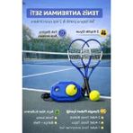 Die Grup Tenis Seti, 2 Adet 21 Inç Raket, Tenis Topu, Taşıma Çantası, Tenis Antrenman Aparatı, Mavi - 1*1 - Renkli