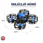 Die Grup Uzaktan Kumandalı Mini Drone Işıklı Şarjlı Takla Atabilen 360° Dönüş Yapabilen Otomatik Iniş Kalkış Hobi Drone 8-10 Dakika Kullanım Süresi