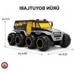 Die Grup Uzaktan Kumandalı Yüzen Amfibi Araba Hem Karada Hem Suda Gidebilen Şarjlı 8x8 Çekiş Gücü Rc Su Geçirmez Su Da Gider ve Yüzebilen Amfibi Araba (Siyah)