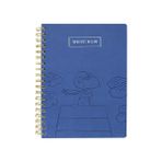 Die Grup Vegan Deri Spiral Günlük, Snoopy Pilot – 20,32 cm x 25,4 Cm, 192 Çizgili Sayfa, Şimdi Yaz" Yazılı Gümüş Folyo Kapağında Süslenmiştir – Notlar, Listeler ve Daha Fazlası Için Mükemmel - 41 Delft Blue