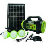 Die Grup Wıson WS-5683 Şarjlı 30W Solar Şarjlı Ev Aydınlatma Seti Radyo ve Fan Powebank