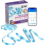 Die Grup Wiz Rgb LED Işık Şeridi, 15 M, Ayarlanabilir, 16 Milyon Renk + Beyaz Tonları, Önceden Ayarlanmış Işık Modları, Wlan'ınıza Bağlanır, Ses/uygulama Kontrolü, Google Home, Alexa ve Homekit ile Çalışır