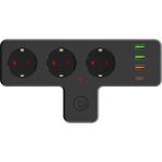 Die Grup Yeni Nesil 3'lü Duvar Priz Termal Akım Korumalı Priz 3 x Usb, 1 x Type-C 20W Pd Giriş - Renkli