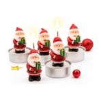 Die Grup Yılbaşı Temalı 4’lü Noel Baba Figürlü Mum Seti - Çok Renkli - 1
