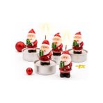 Die Grup Yılbaşı Temalı Noel Baba Figürlü Mum Seti 4’lü | Yılbaşı Mumu, Yılbaşı Hediyesi, Yılbaşı Sofra Süsleme - Renkli - 1