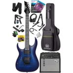 Die Grup Yüksek Kalite 50W Amfili Elektro Gitar, Mavi Rosewood