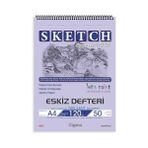 Die Grup Zigana A4 Spiralli Eskiz Defteri – 50 Yaprak, 120 gr Çizim Bloknotu, Sanat Defteri - 41 Delft Blue