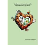 Die kleine Schnecke Schnuck, die nach ihrem Papa guckt.