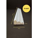 Diecor Dekoratif Boyanabilir 10 Adet 6 cm Polistren Duvar Çıtası