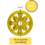 Diecor Dekoratif Polimer 25 cm Saray Tavan Avize Göbeği - Altın