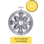 Diecor Dekoratif Polimer 25 cm Saray Tavan Avize Göbeği - Gümüş