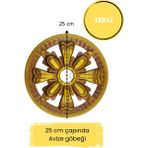 Diecor Dekoratif Polimer 25 cm Saray Tavan Avize Göbeği - Kahverengi