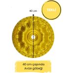 Diecor Dekoratif Polimer 40 cm Saray Tavan Avize Göbeği - Altın