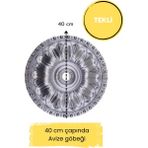 Diecor Dekoratif Polimer 40 cm Saray Tavan Avize Göbeği - Gümüş