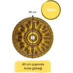 Diecor Dekoratif Polimer 40 cm Saray Tavan Avize Göbeği - Kahverengi