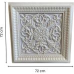 Diecor LED Döşenebilir 72X72 Saray Tavan Avize Göbeği - Beyaz