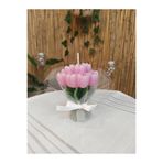 Di&Em Design Collection Tüllü Pembe Lale Buketi Hediyelik Mum Pinterest Çiçek Mum Nişan, düğün, doğum günü