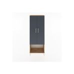 Dienni Arges Dolap 1 Raflı 2 Kapaklı 1 Askılı 60 x 30 x 163 cm Çam - Antrasit