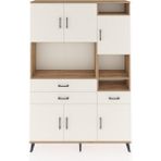 Dienni Arges Dolap 10 Raflı 3 Çekmeceli 6 Kapaklı 132X30X195 Çam-Aytaşı/aytaşı - Atlas Çam