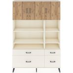 Dienni Arges Dolap 10 Raflı 4 Çekmeceli 3 Kapaklı 132X30X195 Aytaşı-Aytaşı/çam - Krem