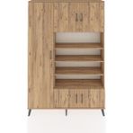Dienni Arges Dolap 10 Raflı 5 Kapaklı 132X30X195 Çam-Çam/çam - Atlas Çam