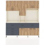 Dienni Arges Dolap 10 Raflı 6 Çekmeceli 8 Kapaklı 220X30X243 Aytaşı-Çam/antrasit