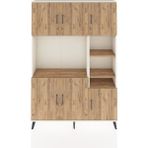 Dienni Arges Dolap 10 Raflı 6 Kapaklı 132X30X195 Aytaşı-Çam/çam - Krem