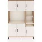 Dienni Arges Dolap 10 Raflı 6 Kapaklı 132X30X195 Çam-Aytaşı/aytaşı - Atlas Çam