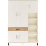 Dienni Arges Dolap 10 Raflı Tek Çekmeceli 5 Kapaklı 132X30X195 Aytaşı-Çam/aytaşı - Krem