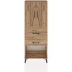 Dienni Arges Dolap 2 Raflı 3 Çekmeceli 2 Kapaklı 60X30X163 Çam-Çam - Atlas Çam