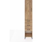 Dienni Arges Dolap 3 Raflı 3 Çekmeceli Tek Kapaklı 44X30X221 Çam-Çam - Atlas Çam