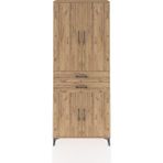 Dienni Arges Dolap 4 Raflı 2 Çekmeceli 4 Kapaklı 88X30X221 Çam-Çam - Atlas Çam