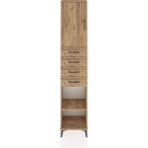 Dienni Arges Dolap 4 Raflı 3 Çekmeceli Tek Kapaklı 44X30X221 Çam-Çam - Atlas Çam