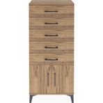 Dienni Arges Dolap 5 Raflı 2 Kapaklı 60 x 30 x 134 cm Çam - Çam