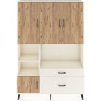 Dienni Arges Dolap 7 Raflı 2 Çekmeceli 5 Kapaklı 132X30X195 Aytaşı-Çam/aytaşı - Krem