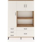 Dienni Arges Dolap 7 Raflı 5 Çekmeceli 3 Kapaklı 132X30X195 Çam-Aytaşı/aytaşı - Atlas Çam
