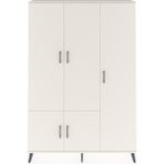 Dienni Arges Dolap 7 Raflı 5 Kapaklı Tek Askılı 132X30X195 Aytaşı-Aytaşı/çam - Krem