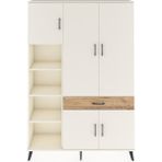 Dienni Arges Dolap 8 Raflı Tek Çekmeceli 5 Kapaklı 132X30X195 Aytaşı-Çam/aytaşı - Krem