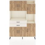 Dienni Arges Dolap 9 Raflı 2 Çekmeceli 6 Kapaklı 132X30X195 Aytaşı-Çam/aytaşı - Krem