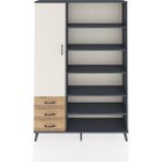 Dienni Arges Dolap 9 Raflı 3 Çekmeceli 3 Kapaklı 132X30X195 Antrasit-Aytaşı/çam