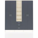 Dienni Arges Gardrop 17 Raflı 3 Çekmeceli 4 Kapaklı 220X30X243 Aytaşı-Antrasit