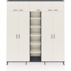 Dienni Arges Gardrop 18 Raflı 9 Kapaklı 220X30X243 Antrasit-Aytaşı
