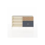 Dienni Arges Konsol 2 Raflı 3 Çekmeceli 2 Kapaklı 176 x 30 x 99 cm Aytaşı - Antrasit - Çam