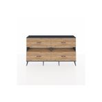 Dienni Arges Konsol 2 Raflı 4 Çekmeceli 176 x 30 x 99 cm Antrasit - Çam
