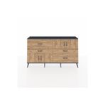 Dienni Arges Konsol 2 Raflı 4 Çekmeceli 4 Kapaklı 176 x 30 x 99 cm Antrasit - Çam