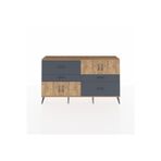 Dienni Arges Konsol 2 Raflı 4 Çekmeceli 4 Kapaklı 176 x 30 x 99 cm Çam - Çam - Antrasit